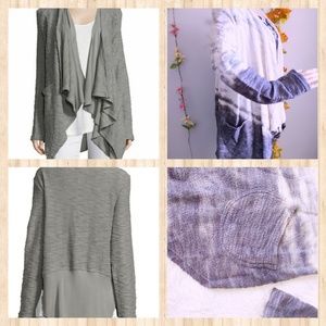 NWOT XCVI OVERSIZED DRAPED TYE DYE CARDIGAN